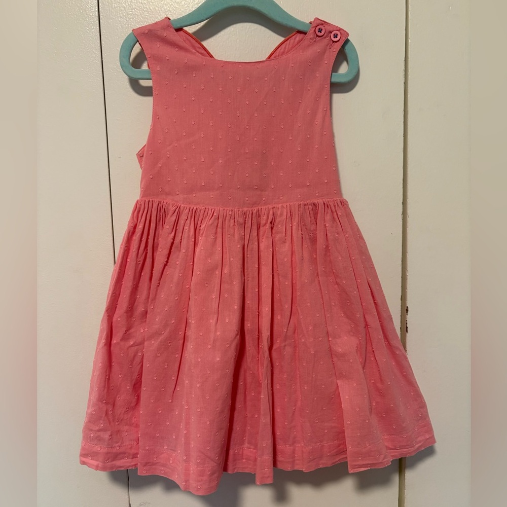 Mini Boden ballet pink butterfly tulle appliqué back dress, girls size 3-4